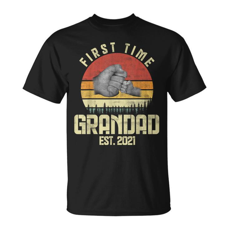 First Time Grandad New Grandad Est 2021 Father's Day T-Shirt