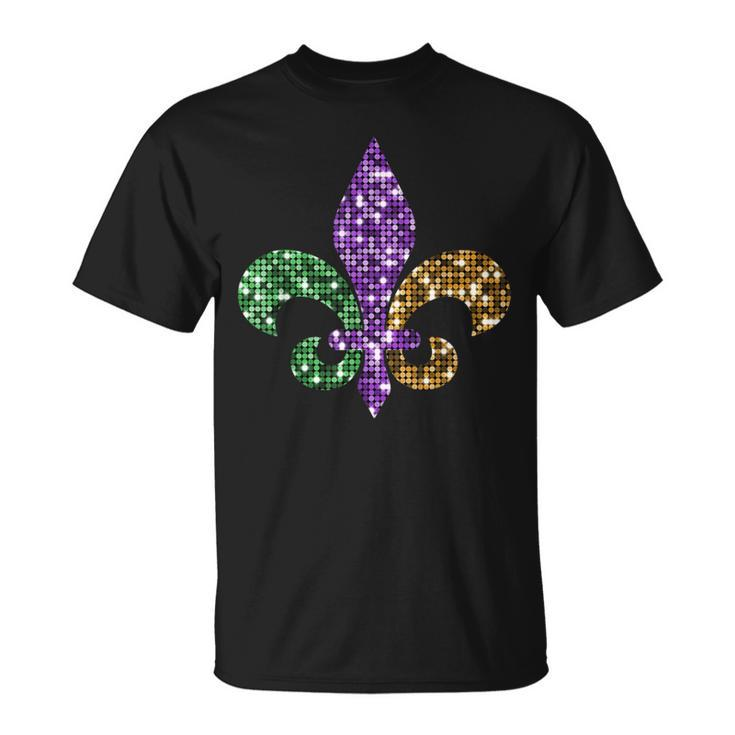Fleur De Lis Mardi Gras Symbol Louisiana Carnival New Orlean T-Shirt