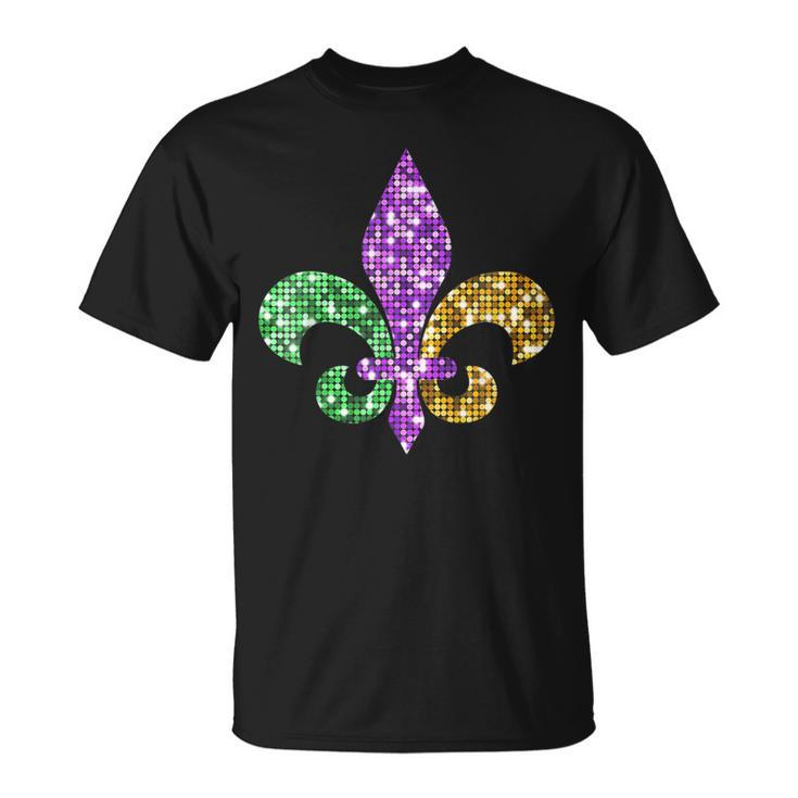 Fleur De Lis Mardi Gras Symbol Louisiana Carnival New Orlean T-Shirt
