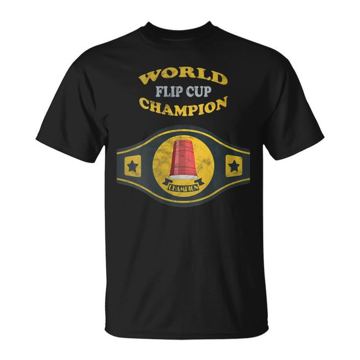 Flip Cup World Champion Vintage Retro T-Shirt
