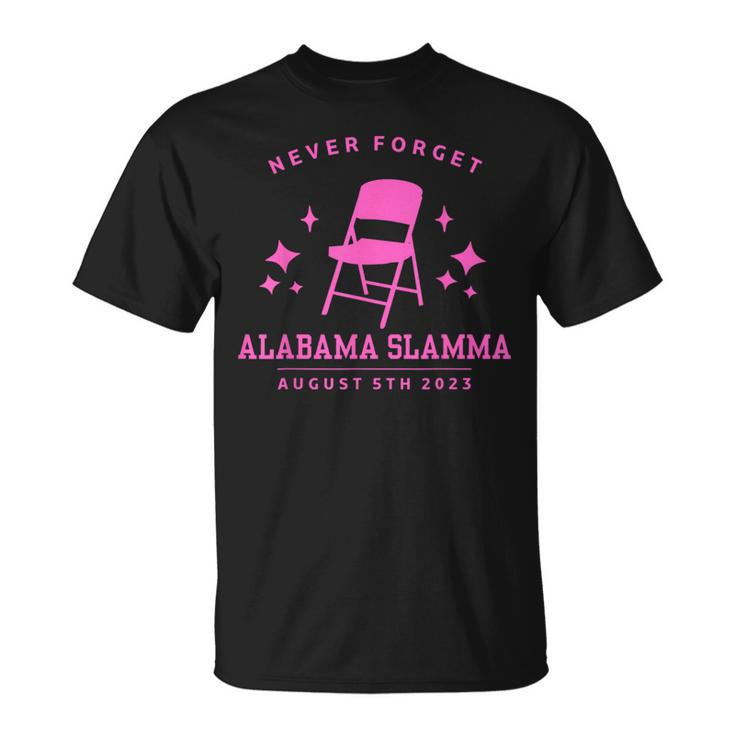 Folding Chair Never Forget Alabama Slamma Montgomery 2023 T-Shirt