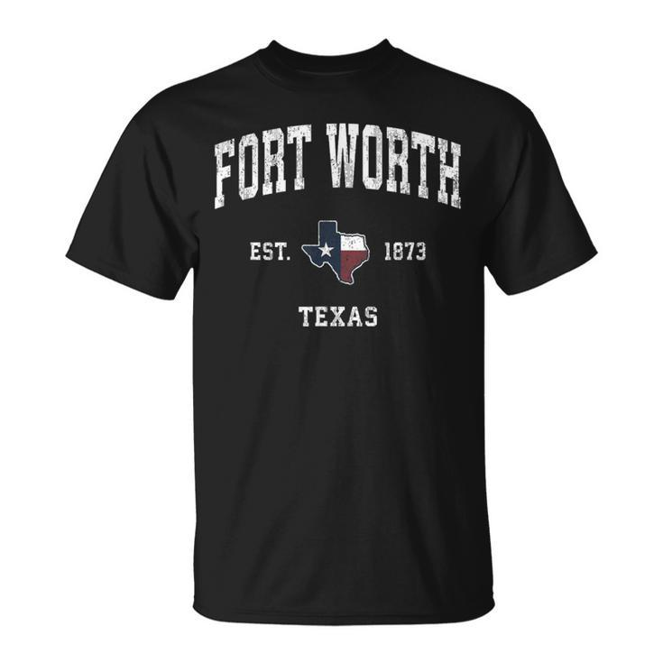 Fort Worth Texas Tx Vintage State Flag Sports T-Shirt