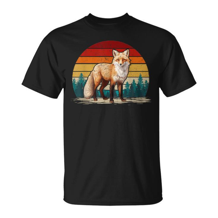 Fox Lover Retro Style Distressed Vintage Fox T-Shirt