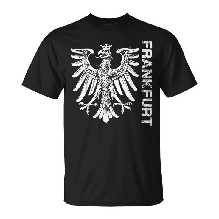 Frankfurt With Eagle In Retro Style T-Shirt