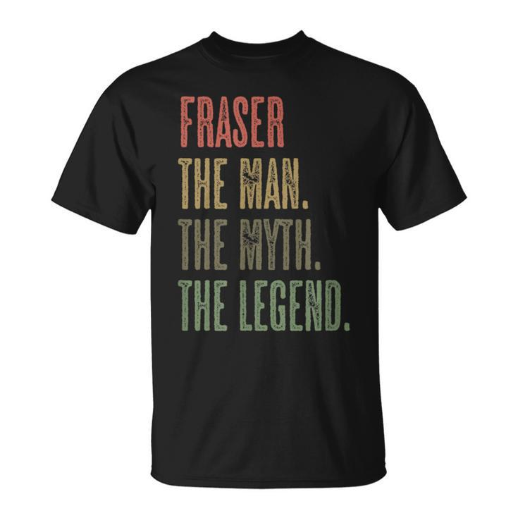 Fraser The Man The Myth The Legend  Boys Name T-Shirt