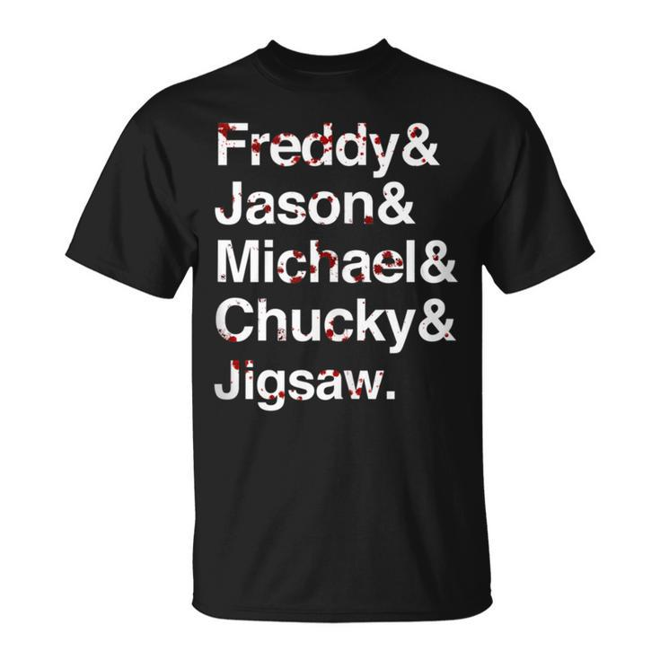 Freddy Jason Michael Horror Film Character List T-Shirt