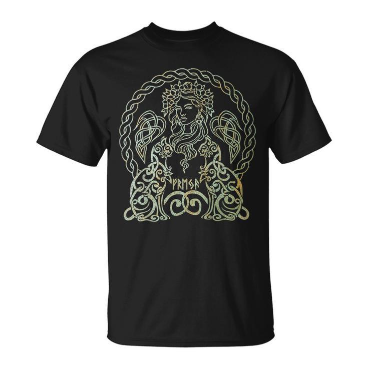 Freya Goddess Freyja Viking Norse Mythology Celtic Vintage T-Shirt