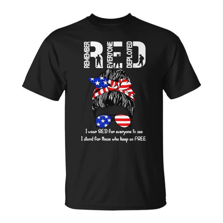 On Friday We Wear Red Military Support Troops T-Shirt