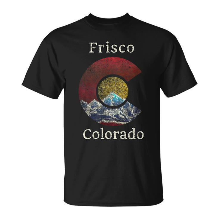 Frisco Colorado Flag Styled Mountain T-Shirt