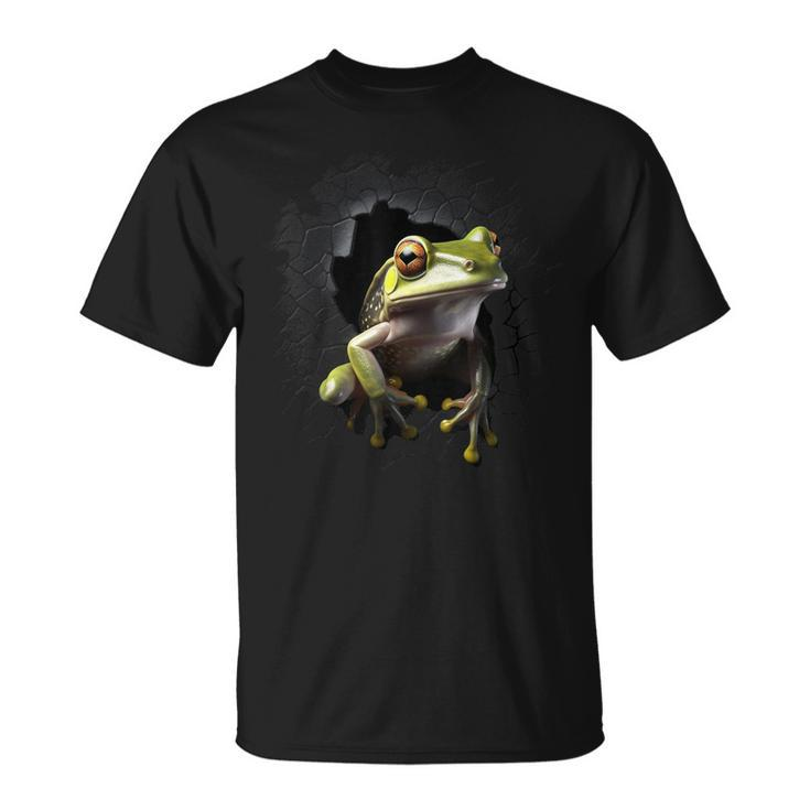 Frog Wall Animal Lovers Frog T-Shirt