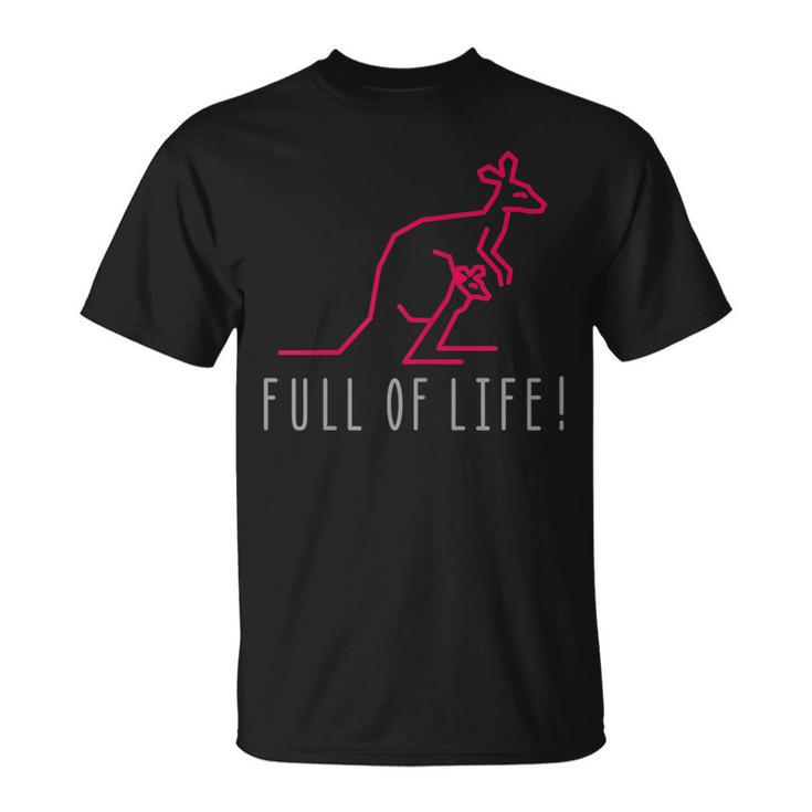 Full Of Life Kangaroo Dad For Newborn Moms T-Shirt