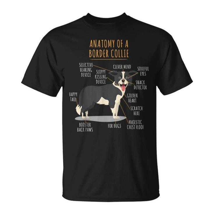 Anatomy Of A Border Collie Intelligent Dog Breed T-Shirt