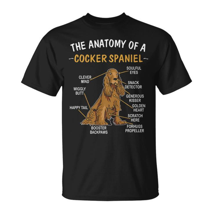 Anatomy Of A Cocker Spaniel For Dog Lovers T-Shirt