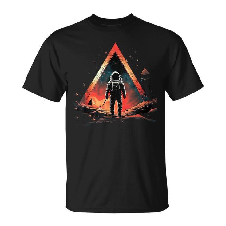 Astronaut With Planets In Solar System Spaceman T-Shirt
