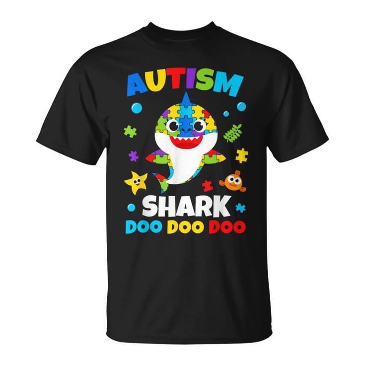 Autism Shark Puzzle Awareness Day Cute For Boys Girls T-Shirt