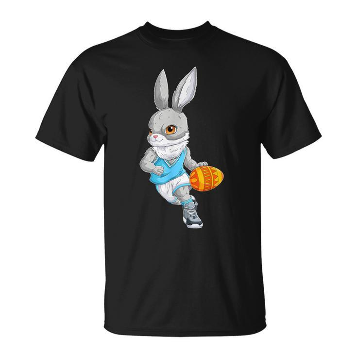 Basketball Player Happy Easter Bunny Holding Egg T-Shirt