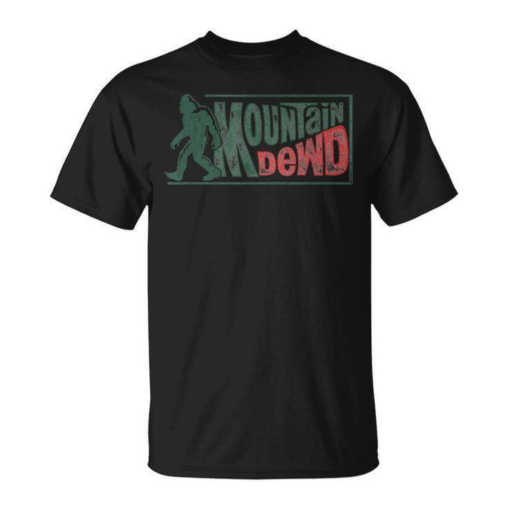 Bigfoot Mountain Dude Hiking Camping Retro T-Shirt