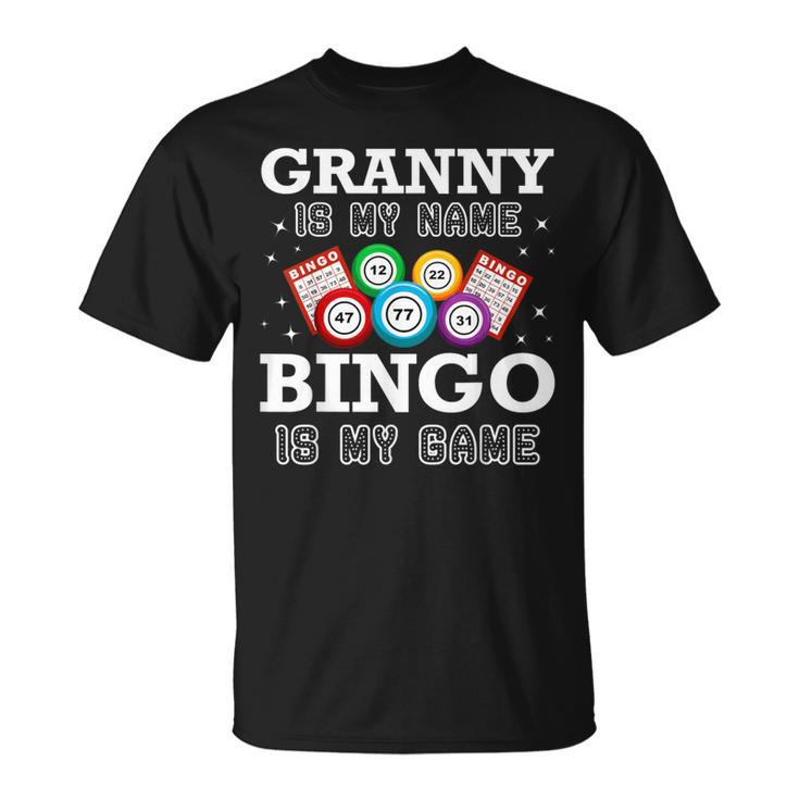 Bingo Granny Is My Name Bingo Lovers Family Casino T-Shirt