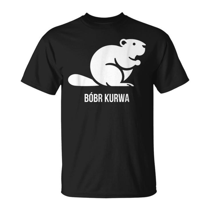 Bober Bóbr Kurwa Polish Internet Meme Beaver T-Shirt