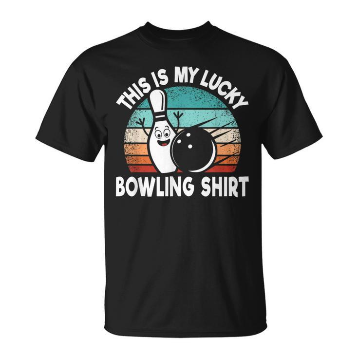 Bowling Lover Bowler This Is My Lucky Bowling T-Shirt