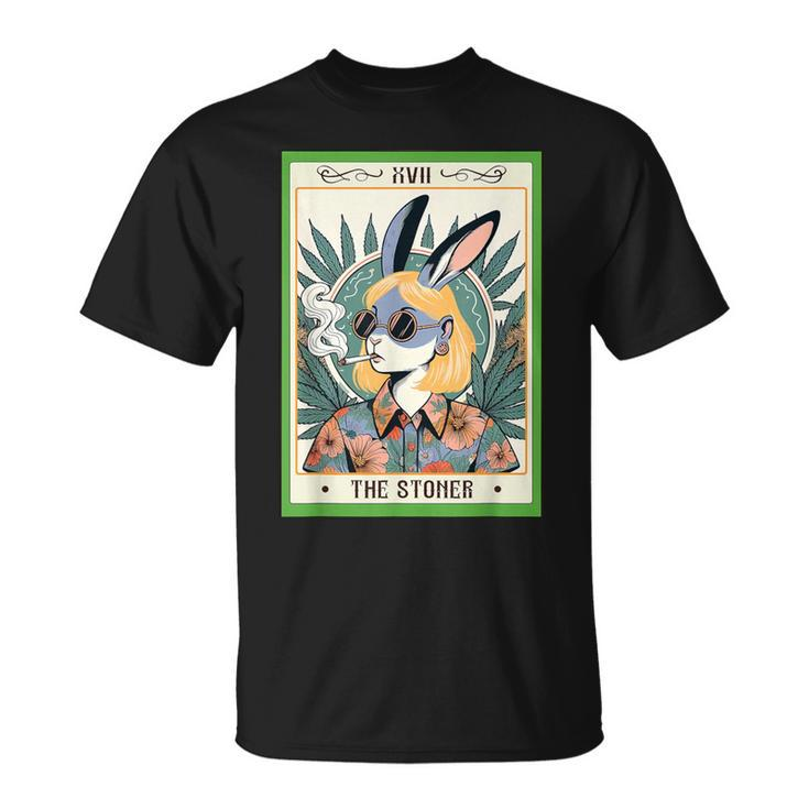 Bunny Cannabis Weed Lover 420 The Stoner Tarot Card T-Shirt