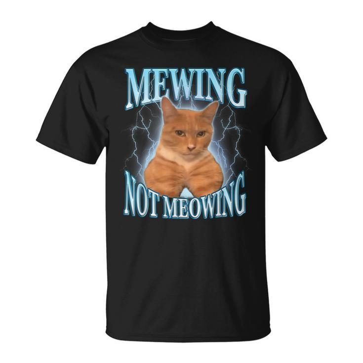Cat Meme Mewing Looksmax Meowing Cat Trend T-Shirt