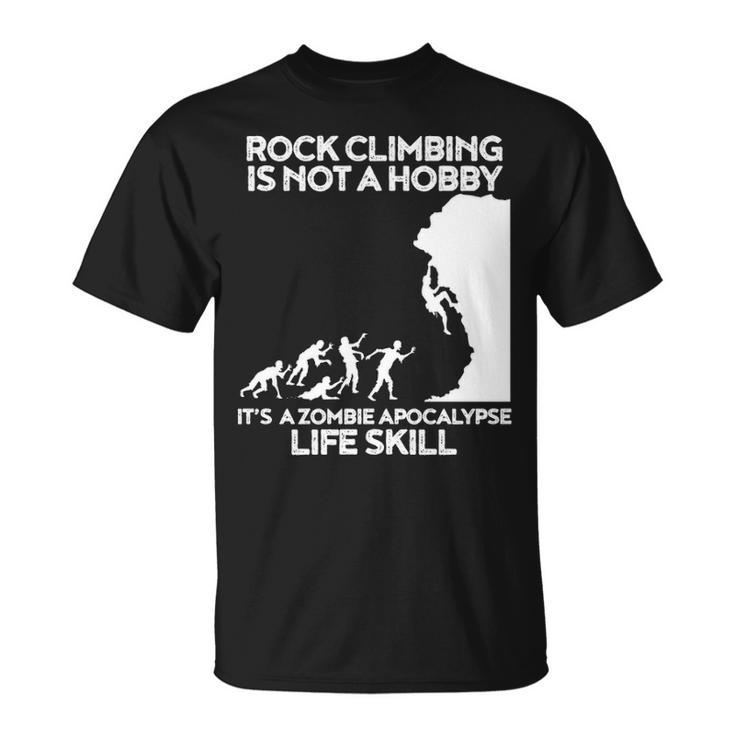 Climbing Zombie Escape Rock Climber T-Shirt