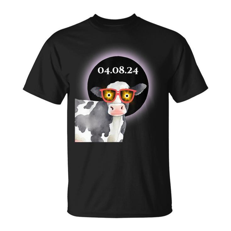 Cow Total Solar Eclipse 040824 Cute Souvenir T-Shirt