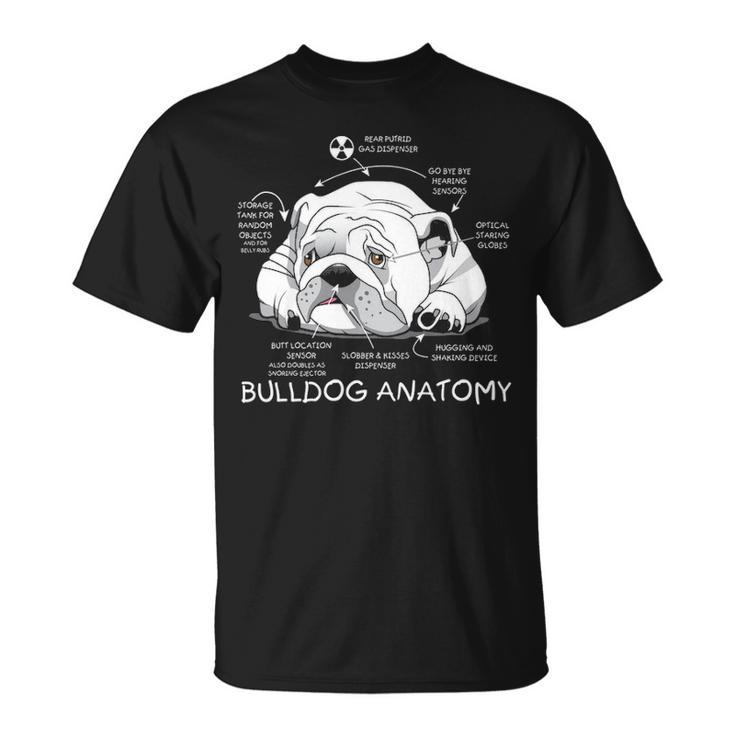 Cute English Bulldog Anatomy Dog Biology T-Shirt