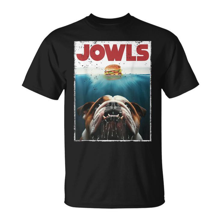 English Bulldog Jowls Burger Bully Dog Mom Dog Dad T-Shirt