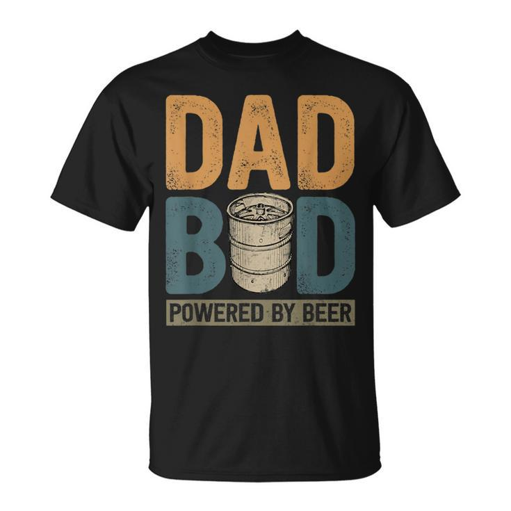 Fathers Day Dad Bod Jokes Powered By Beer Lover T-Shirt