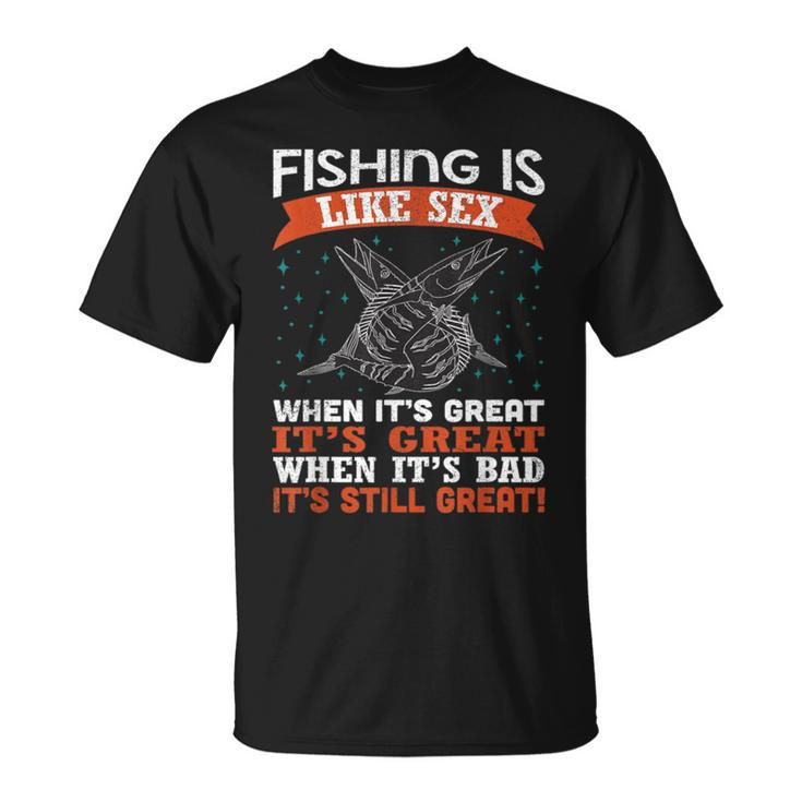 Fishing Is Like Sex Fisherman Quote Women T-Shirt