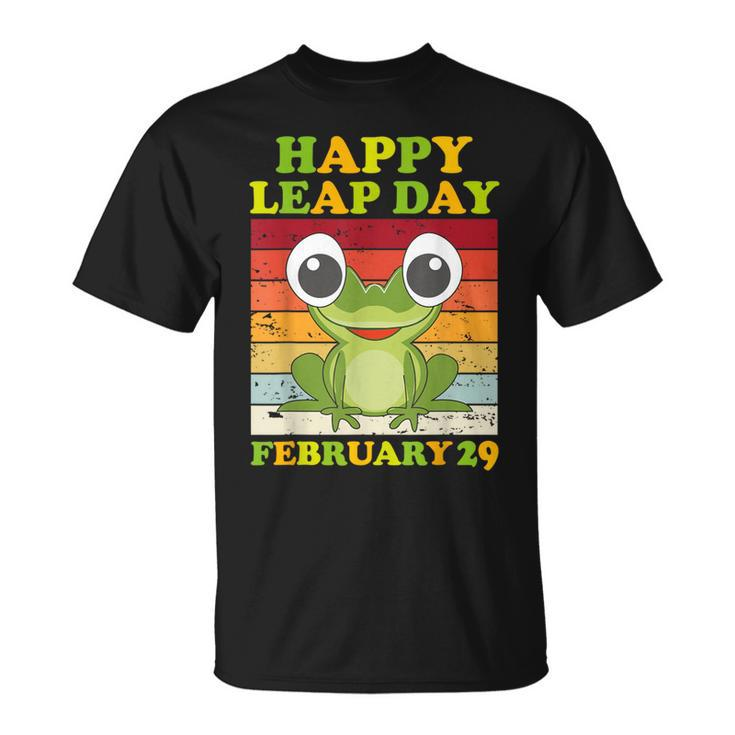 Frog Happy Couple Leap Day February 29 Leap Birthday T-Shirt