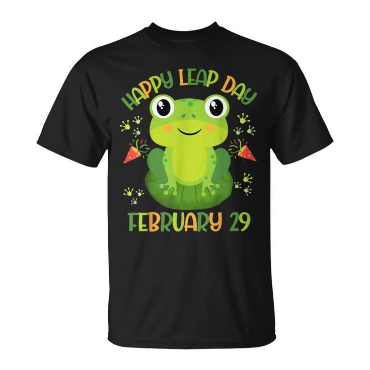 Frog Happy Leap Day February 29 Birthday Leap Year T-Shirt
