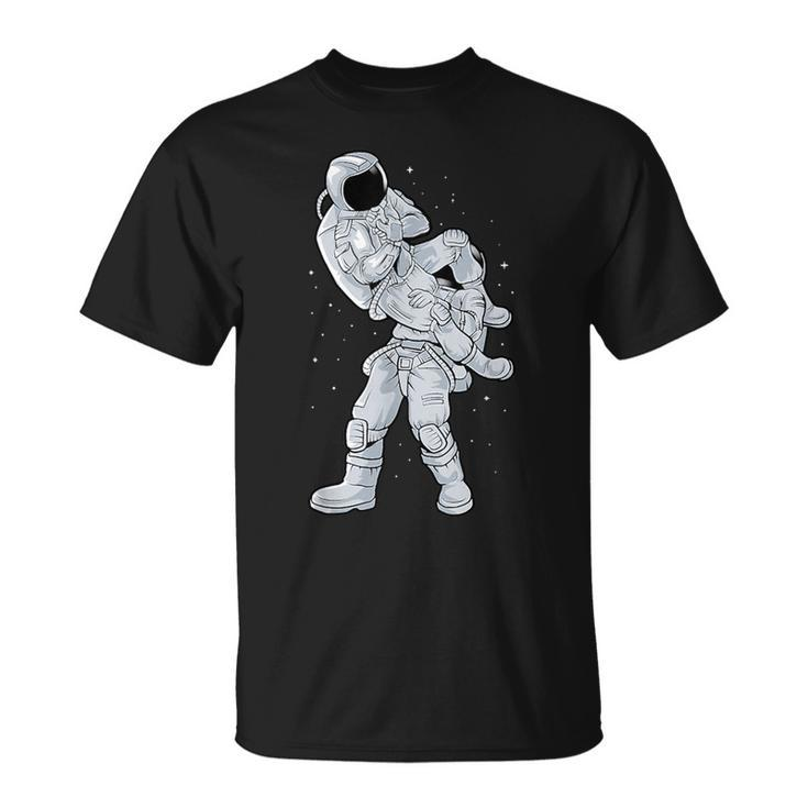 Galaxy Bjj Astronaut Flying Armbar Jiu-Jitsu Brazilian T-Shirt