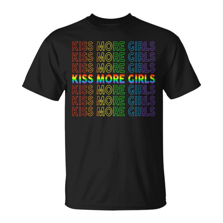 Gay Lesbian Pride Lgbt Kiss More Girls Feminist Pride T-Shirt