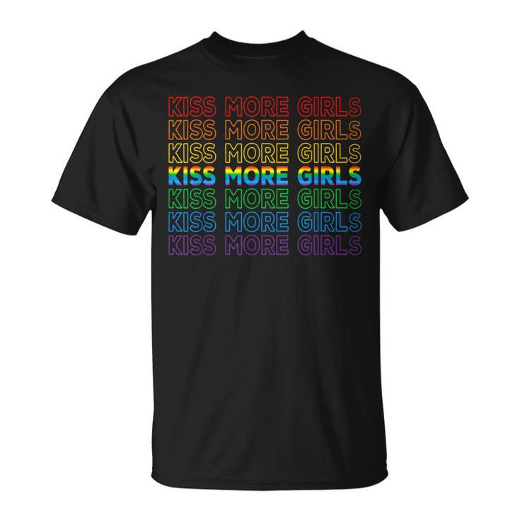 Gay Lesbian Pride Lgbt Lovers Feminist Kiss More Girls T-Shirt