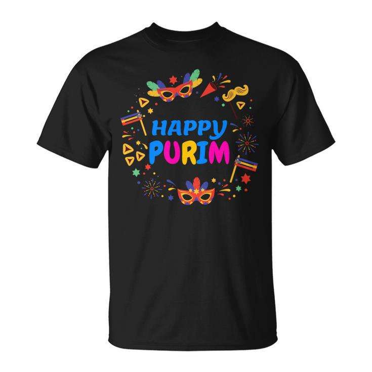 Happy Purim Costume Jewish Holiday Purim Hamantaschen T-Shirt