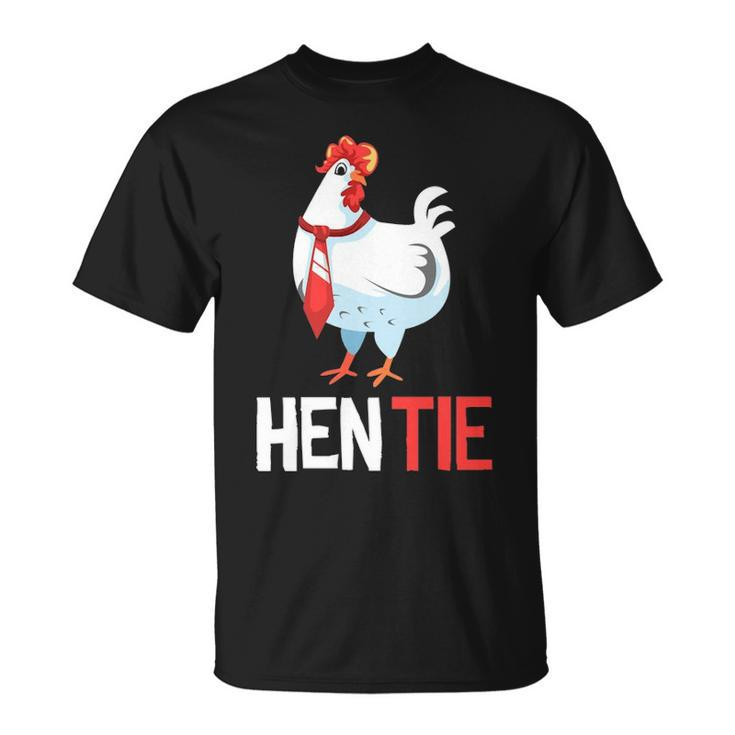 Hen Tie For Men Women Chicken Japanese Anime T-Shirt