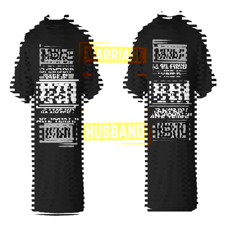 Husband Wife Marriage Is A Relationship For Women T-Shirt