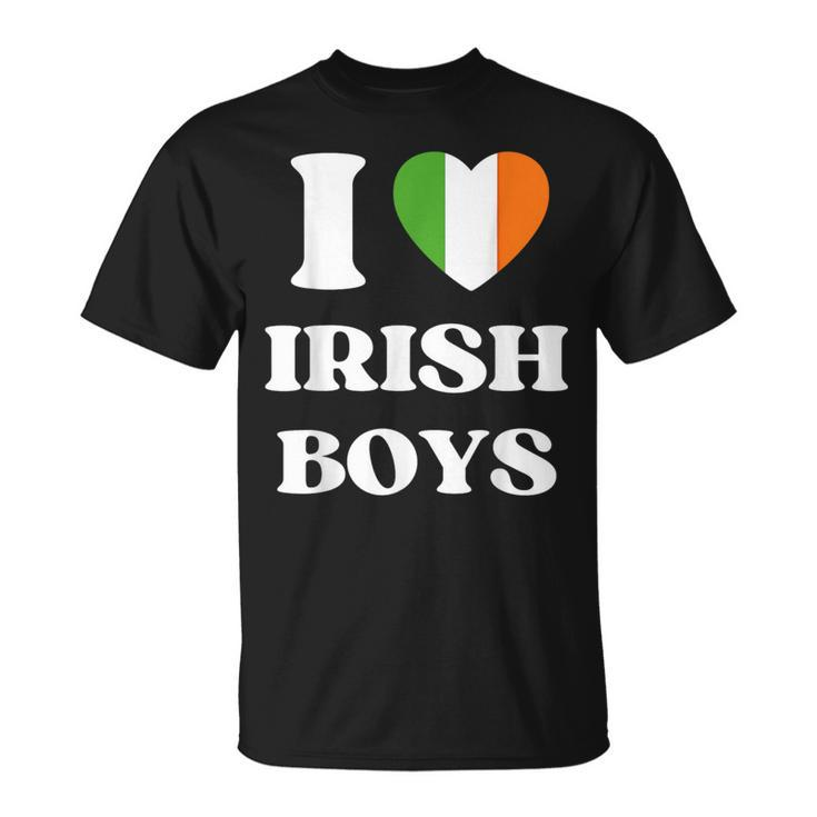 I Love Irish Boys I Red Heart British Boys Ireland T-Shirt
