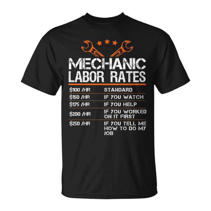 Mechanic Hourly Rate Gif Labor Rates T-Shirt