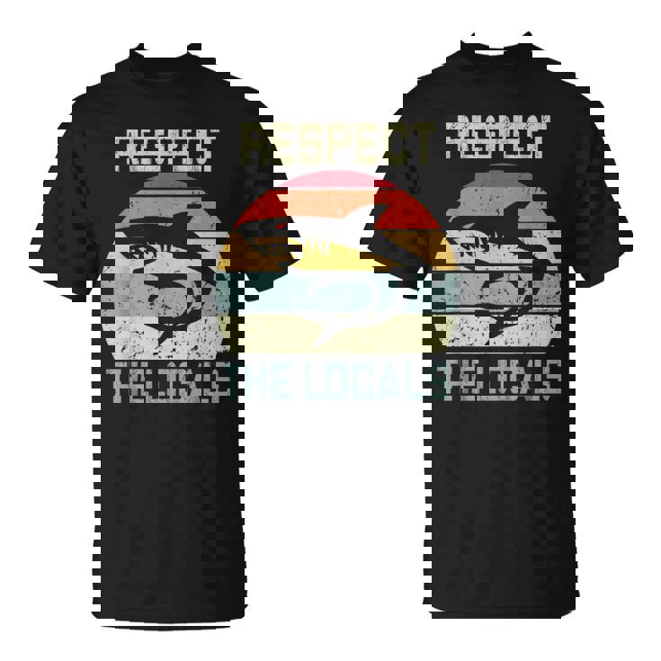 Men's Respect The Locals Shark Love Cool Couple T-Shirt