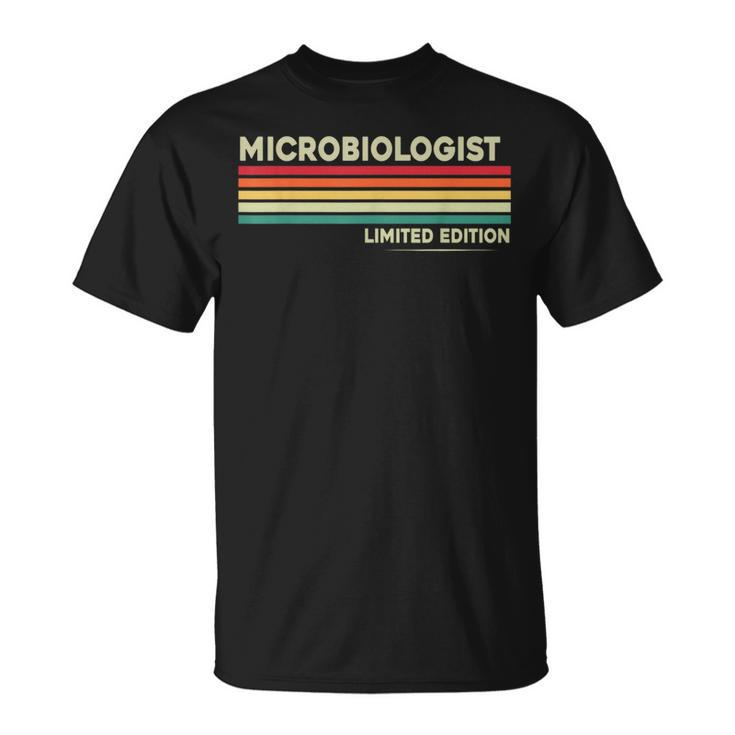 Microbiologist Birthday Worker Job Tittle Vintage T-Shirt