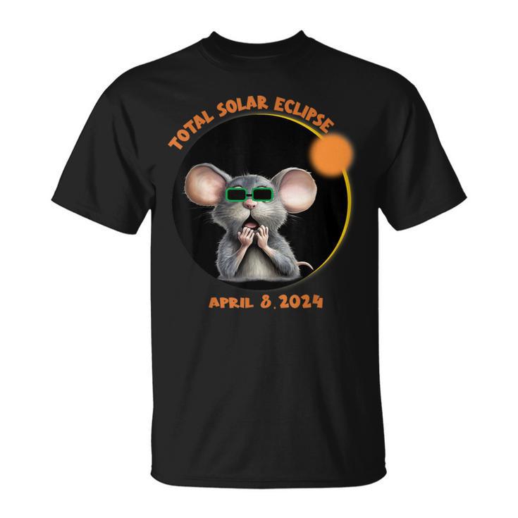 Mouse Watching Total Solar Eclipse 2024 T-Shirt