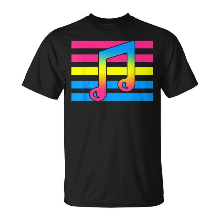 Pan Subtle Lgbt Gay Pride Music Lover Pansexual Flag T-Shirt