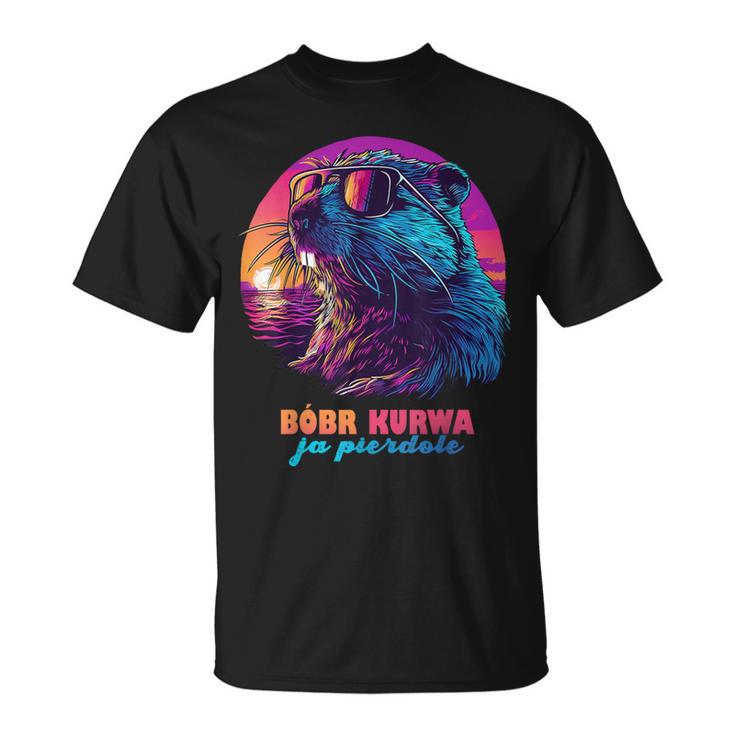 Polish Beaver Meme Bobr Bober Kurwa Ja Pierdole T-Shirt