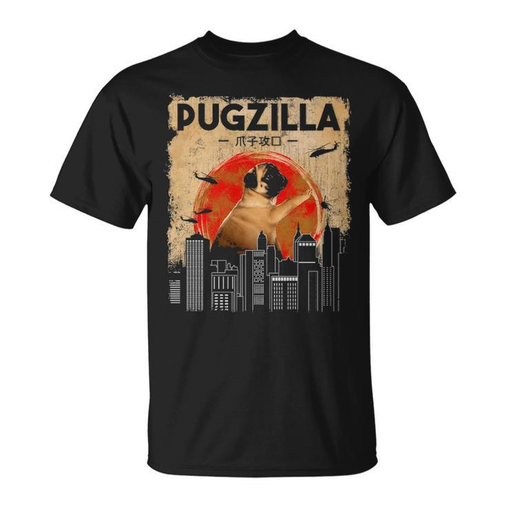 Pug T Pugzilla T Dog Pug T T-Shirt