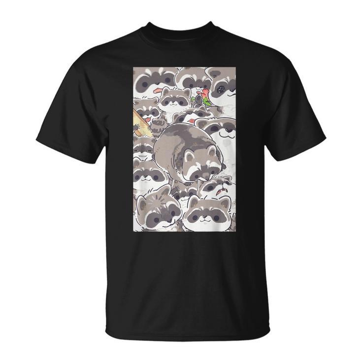 Raccoon Face Cute Pet Forest Animal T-Shirt