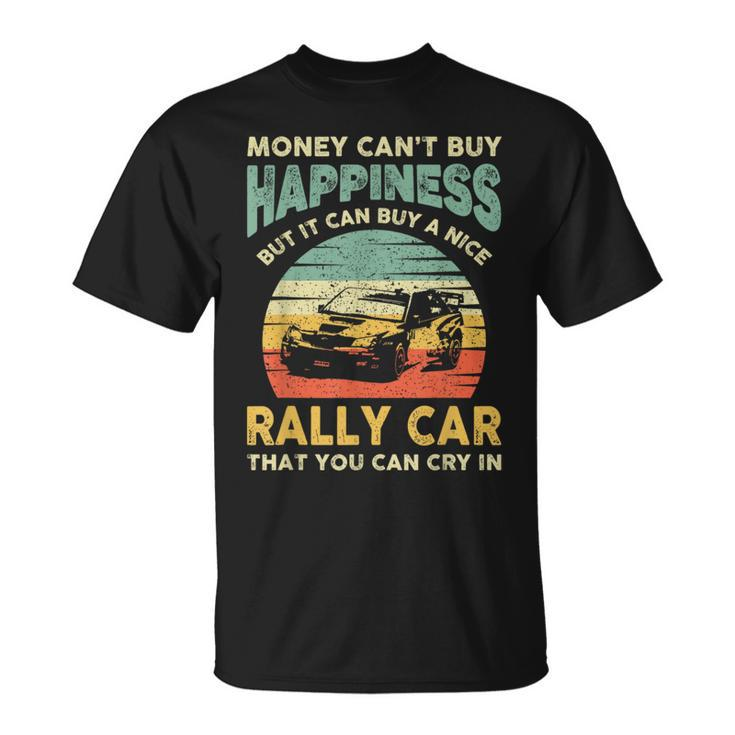 Rally Car Joke Saying Retro Vintage Dirt Track Racing T-Shirt